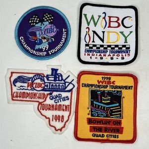 4 Rare Vintage WIBC Championship Patches Quad Cities Indianapolis 1998 1999